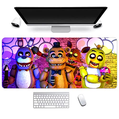 FNAF Mauspad Anime FNAF 3D Print Gaming Mauspad für PC Büro Schreibtisch 300 x 800 mm von Zhongkaihua