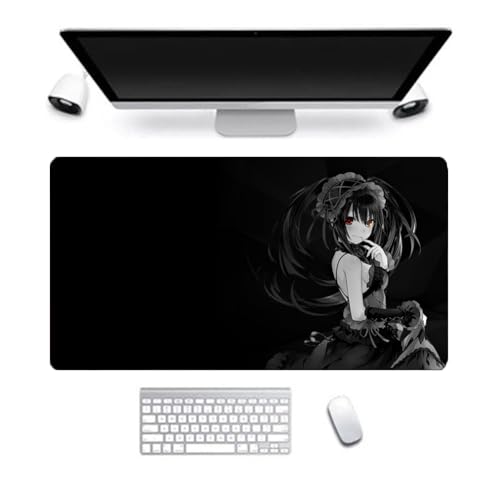 Zhongkaihua Date A Live Anime Gaming-Mauspad, Tokisaki Kurumi Yatogami Toka 400 x 700 mm erweitertes großes rutschfestes Gummi-Mauspad, Schreibtischunterlage für Büro, Schreibtisch, Büro von Zhongkaihua