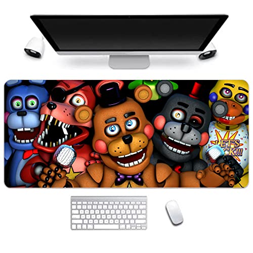 Zhongkaihua FNAF Mauspad Anime FNAF 3D Druck Gaming Mauspad für PC Büro Schreibtisch 300 x 800 mm von Zhongkaihua