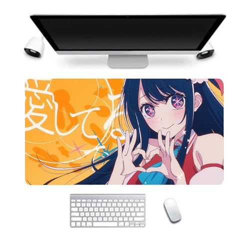 Zhongkaihua Oshi no Ko Anime-Gaming-Mauspad, 300 x 800 mm, erweitertes großes Schreibtisch-Mauspad, Schreibtischunterlage, rutschfeste Gummiunterseite, Mauspad für Gaming, Büro, Zuhause von Zhongkaihua