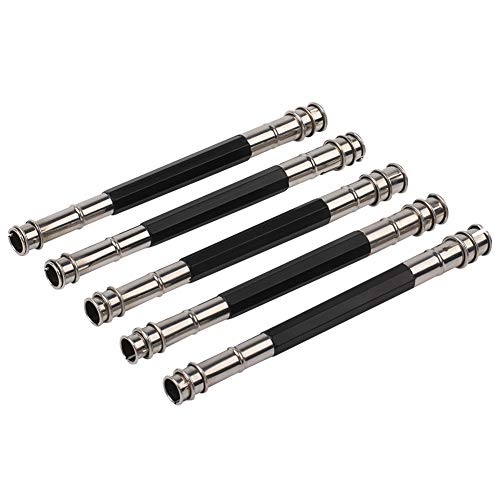 Zhongtou 5 Stück Bleistiftverlängerung, Doppelkopf, Metall, kurz, Verlängerung, Bleistifte, verstellbar, für Skizzen, Farben, Kugelschreiber, Kohle, Verlängerung, Schulbedarf von Zhongtou