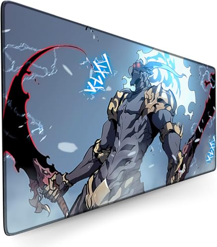 Solo Leveling Anime Mouse Pad, XXL, 900 x 400 mm, Waterproof Gaming Mouse Pad and 3 mm Non-Slip Rubber Base, Textured Surface Solo Leveling Anime Mouse Pad, XXL, 900 x 400 mm, Waterproof Gaming Mouse Pad and 3 mm Non-Slip Rubber Base, Textured Surface von Zhrupen