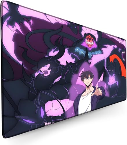 Solo Leveling Anime Mouse Pad, XXL, 900 x 400 mm, Waterproof Gaming Mouse Pad and 3 mm Non-Slip Rubber Base, Textured Surface Solo Leveling Anime Mouse Pad, XXL, 900 x 400 mm, Waterproof Gaming Mouse Pad and 3 mm Non-Slip Rubber Base, Textured Surface von Zhrupen