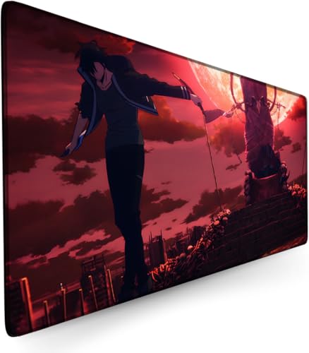 Solo Leveling Anime Mouse Pad, XXL, 900 x 400 mm, Waterproof Gaming Mouse Pad and 3 mm Non-Slip Rubber Base, Textured Surface Solo Leveling Anime Mouse Pad, XXL, 900 x 400 mm, Waterproof Gaming Mouse Pad and 3 mm Non-Slip Rubber Base, Textured Surface von Zhrupen