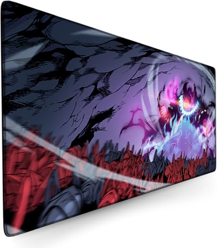 Solo Leveling Mouse Pad, XXL, 900 x 400 mm, Waterproof Gaming Mouse Pad and 3 mm Non-Slip Rubber Base, Textured Surface von Zhrupen
