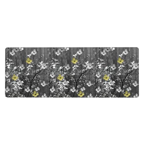 Extra große Gummi-Tastaturunterlage mit Blumenmuster, Premium-Schreibtischunterlage zum Schreiben, Computer-Desktop-Gebrauch Extra große Gummi-Tastaturunterlage mit Blumenmuster, Premium-Schreibtischunterlage zum Schreiben, Computer-Desktop-Gebrauch von Zhuanyun