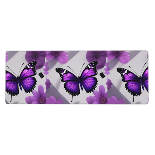 Extra große Gummi-Tastaturunterlage mit Schmetterlings- und Blumen-Motiv, Premium-Schreibtischunterlage zum Schreiben, Computer-Desktop-Gebrauch Extra große Gummi-Tastaturunterlage mit Schmetterlings- und Blumen-Motiv, Premium-Schreibtischunterlage zum Schreiben, Computer-Desktop-Gebrauch von Zhuanyun