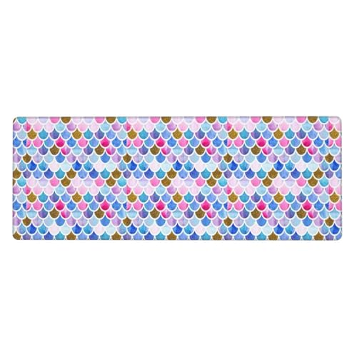 Extra große Gummi-Tastaturunterlage mit farbigem Fischschuppen-Druck, Premium-Schreibtischunterlage zum Schreiben, Computer-Desktop-Gebrauch Extra große Gummi-Tastaturunterlage mit farbigem Fischschuppen-Druck, Premium-Schreibtischunterlage zum Schreiben, Computer-Desktop-Gebrauch von Zhuanyun