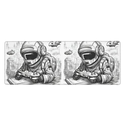 Monochrome Skizzen-Stil Gaming Print Extra große Gummi-Tastaturunterlage – Premium-Schreibtischunterlage zum Schreiben, Computer-Desktop Monochrome Skizzen-Stil Gaming Print Extra große Gummi-Tastaturunterlage – Premium-Schreibtischunterlage zum Schreiben, Computer-Desktop von Zhuanyun