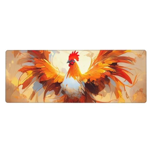 Shine Hahn-Druck, extra große Gummi-Tastaturunterlage – Premium-Schreibtischunterlage zum Schreiben, Computer-Desktop Shine Hahn-Druck, extra große Gummi-Tastaturunterlage – Premium-Schreibtischunterlage zum Schreiben, Computer-Desktop von Zhuanyun