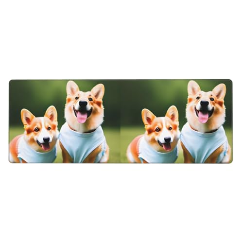 Wearing Clothes Corgi Dogs Print Extra Large Rubber Keyboard Pad - Premium Office Desk Pad for Writing, Computer Desktop Use Wearing Clothes Corgi Dogs Print Extra Large Rubber Keyboard Pad - Premium Office Desk Pad for Writing, Computer Desktop Use von Zhuanyun