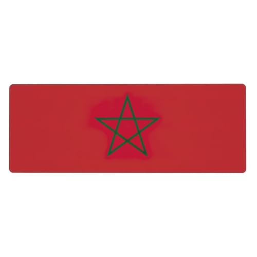 Zhuanyun Extra große Gummi-Tastaturunterlage mit Flagge von Marokko, Premium-Schreibtischunterlage zum Schreiben, Computer-Desktop-Gebrauch Zhuanyun Extra große Gummi-Tastaturunterlage mit Flagge von Marokko, Premium-Schreibtischunterlage zum Schreiben, Computer-Desktop-Gebrauch von Zhuanyun