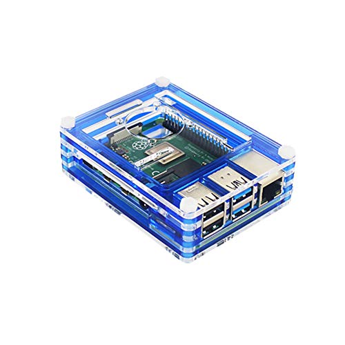 Zhuhaixmy Acryl Gehäuse für Raspberry Pi 4B, Schützend Shell Anti Staub Kühlkörper Hülle von Zhuhaixmy