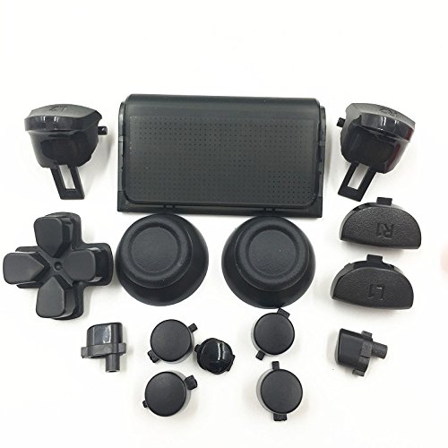 Zhuhaixmy Ersatz L1 L2 R1 R2 Tasten Auslöser Pad Daumenstock kappe Set für PS4 Pro JDM-040 Controller Schwarz von Zhuhaixmy