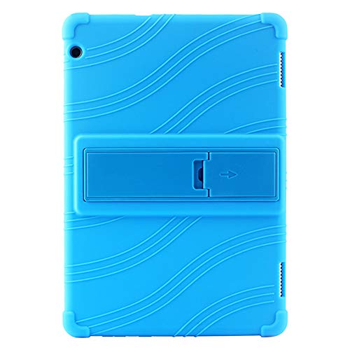 Zhuhaixmy Hülle für 10.1" Huawei MediaPad T5 AGS2-W09BHN/CHN 2018 Tablet - Ständer Silikon Gummi Schale Anti Fall Schutz Case Cover (Himmel Blau) von Zhuhaixmy