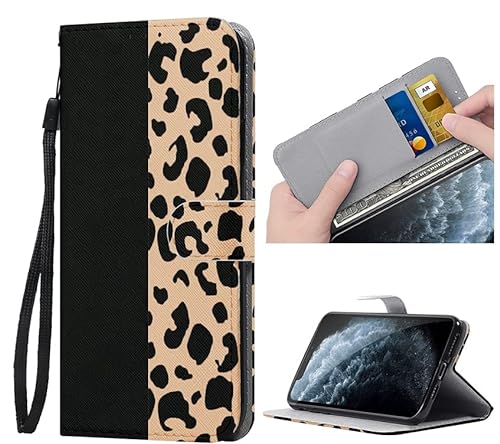 ZhuoFan Hülle für Samsung Galaxy A70 6,7'', PU Leder Tasche Flip Klapphülle mit Kartenfach Standfunktion Magnetverschluss Schutzhülle Handyhülle, Leopard von ZhuoFan