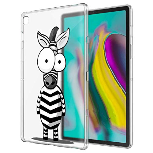 ZhuoFan Hülle für Samsung Galaxy Tab A 10.1 2019 TPU Schutzhülle Case, Soft Premium Silikon Cover Dünn Clear Transparent mit Muster Tablette Cover für Samsung Galaxy Tab A 10.1-10.1"，Zebra von ZhuoFan