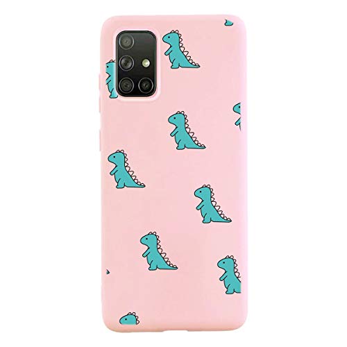 ZhuoFan für Samsung Galaxy A71 4G Hülle, Schutzhülle Silikon Rosa Matt mit Muster Handyhülle Ultra Dünn Für Mädchen, Slim Stoßfest TPU Case Backcover für Samsung Galaxy A71 4G 6.7", Krokodil von ZhuoFan