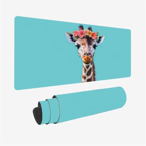 Blume Mauspad 1500 x 800 x 3mm Schreibtischunterlage Giraffe Mousepad mit Vernähte Kanten und rutschfeste Gummibasis, WassXerdicht XXL Mauspad PC Zubehör, Office Deko, Geschenke für Männer,Model74 Blume Mauspad 1500 x 800 x 3mm Schreibtischunterlage Giraffe Mousepad mit Vernähte Kanten und rutschfeste Gummibasis, WassXerdicht XXL Mauspad PC Zubehör, Office Deko, Geschenke für Männer,Model74 von Zhxizscc