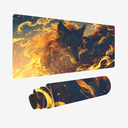 Fantasie Mauspad 700 x 300 x 3mm Schreibtischunterlage Wolf Mousepad mit Vernähte Kanten und rutschfeste Gummibasis, WassXerdicht XXL Mauspad PC Zubehör, Office Deko, Geschenke für Männer,Model170 Fantasie Mauspad 700 x 300 x 3mm Schreibtischunterlage Wolf Mousepad mit Vernähte Kanten und rutschfeste Gummibasis, WassXerdicht XXL Mauspad PC Zubehör, Office Deko, Geschenke für Männer,Model170 von Zhxizscc