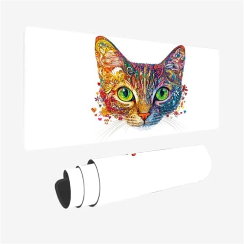Farbe Mauspad 1500 x 800 x 3mm Schreibtischunterlage Katze Mousepad mit Vernähte Kanten und rutschfeste Gummibasis, WassXerdicht XXL Mauspad PC Zubehör, Home Office Deko, Geschenke für Männer,Model20 Farbe Mauspad 1500 x 800 x 3mm Schreibtischunterlage Katze Mousepad mit Vernähte Kanten und rutschfeste Gummibasis, WassXerdicht XXL Mauspad PC Zubehör, Home Office Deko, Geschenke für Männer,Model20 von Zhxizscc