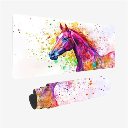 Farbe Mauspad 700 x 300 x 3mm Schreibtischunterlage Pferd Mousepad mit Vernähte Kanten und rutschfeste Gummibasis, WassXerdicht XXL Mauspad PC Zubehör, Home Office Deko, Geschenke für Männer,Model242 Farbe Mauspad 700 x 300 x 3mm Schreibtischunterlage Pferd Mousepad mit Vernähte Kanten und rutschfeste Gummibasis, WassXerdicht XXL Mauspad PC Zubehör, Home Office Deko, Geschenke für Männer,Model242 von Zhxizscc