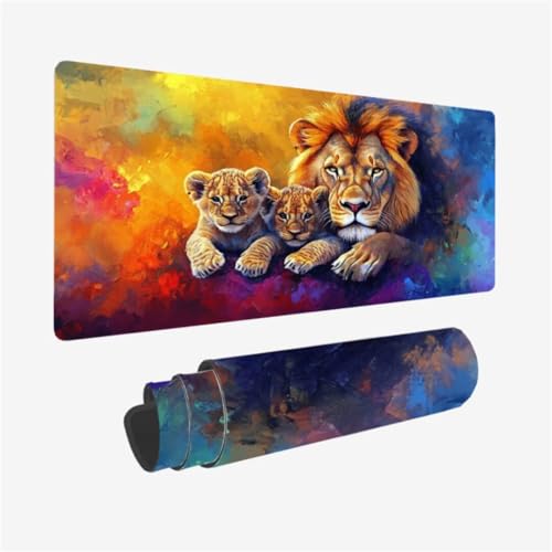 Farbe Mauspad 900 x 400 x 3mm Schreibtischunterlage LöWe Mousepad mit Vernähte Kanten und rutschfeste Gummibasis, WassXerdicht XXL Mauspad PC Zubehör, Home Office Deko, Geschenke für Männer,Model272 Farbe Mauspad 900 x 400 x 3mm Schreibtischunterlage LöWe Mousepad mit Vernähte Kanten und rutschfeste Gummibasis, WassXerdicht XXL Mauspad PC Zubehör, Home Office Deko, Geschenke für Männer,Model272 von Zhxizscc