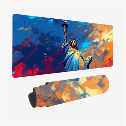 Gaming Mauspad 1500 x 800 mm, Skulptur Mousepad Freiheitsstatue Muster mit rutschfeste Gummibasis, Mousepad Gaming Zubehör für Verbessert Präzision und Geschwindigkeix, Geschenke für Frauen,Model169 Gaming Mauspad 1500 x 800 mm, Skulptur Mousepad Freiheitsstatue Muster mit rutschfeste Gummibasis, Mousepad Gaming Zubehör für Verbessert Präzision und Geschwindigkeix, Geschenke für Frauen,Model169 von Zhxizscc