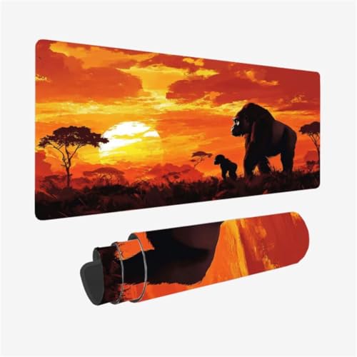 Gaming Mauspad 1500 x 800 mm, Sonnenuntergang Mousepad Schimpansen Muster mit Rutschfeste Gummibasis, Mousepad Gaming Zubehör für Verbessert Präzision und Geschwindigkeix, Geschenke für Frauen,Model25 Gaming Mauspad 1500 x 800 mm, Sonnenuntergang Mousepad Schimpansen Muster mit Rutschfeste Gummibasis, Mousepad Gaming Zubehör für Verbessert Präzision und Geschwindigkeix, Geschenke für Frauen,Model25 von Zhxizscc