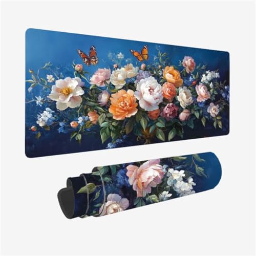 Gaming Mauspad 1600 x 800 mm, Schmetterling Mousepad Pfingstrose Muster mit rutschfeste Gummibasis, Mousepad Gaming Zubehör für Verbessert Präzision und Geschwindigkeix, Geschenke für Frauen,Model52 Gaming Mauspad 1600 x 800 mm, Schmetterling Mousepad Pfingstrose Muster mit rutschfeste Gummibasis, Mousepad Gaming Zubehör für Verbessert Präzision und Geschwindigkeix, Geschenke für Frauen,Model52 von Zhxizscc