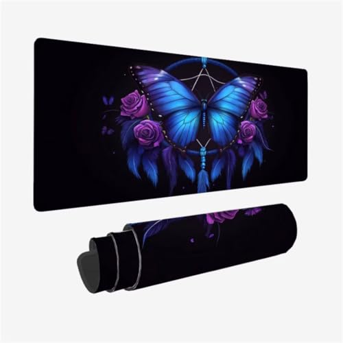 Gaming Mauspad 800 x 300 mm, Traumfänger Mousepad Schmetterling Muster mit rutschfeste Gummibasis, Mousepad Gaming Zubehör für Verbessert Präzision und Geschwindigkeix, Geschenke für Frauen,Model46 Gaming Mauspad 800 x 300 mm, Traumfänger Mousepad Schmetterling Muster mit rutschfeste Gummibasis, Mousepad Gaming Zubehör für Verbessert Präzision und Geschwindigkeix, Geschenke für Frauen,Model46 von Zhxizscc