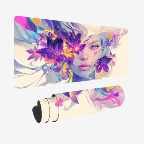 Gaming Mauspad XXL 1000 x 500 mm, Blume Mousepad Frau Muster Design mit Rutschfeste Gummibasis, Groß Mousepad Gaming Zubehör für Verbessert Präzision und Geschwindigkeix, Geschenke für Frauen,Model181 Gaming Mauspad XXL 1000 x 500 mm, Blume Mousepad Frau Muster Design mit Rutschfeste Gummibasis, Groß Mousepad Gaming Zubehör für Verbessert Präzision und Geschwindigkeix, Geschenke für Frauen,Model181 von Zhxizscc