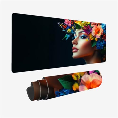 Gaming Mauspad XXL 1000 x 500 mm, Blume Mousepad Frau Muster Design mit rutschfeste Gummibasis, Groß Mousepad Gaming Zubehör für Verbessert Präzision und Geschwindigkeix, Geschenke für Frauen,Model37 Gaming Mauspad XXL 1000 x 500 mm, Blume Mousepad Frau Muster Design mit rutschfeste Gummibasis, Groß Mousepad Gaming Zubehör für Verbessert Präzision und Geschwindigkeix, Geschenke für Frauen,Model37 von Zhxizscc