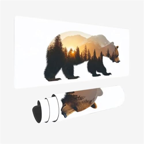 Gaming Mauspad XXL 1000 x 500 mm, Fantasie Mousepad Braunbär Muster mit Rutschfeste Gummibasis, Groß Mousepad Gaming Zubehör für Verbessert Präzision und Geschwindigkeix, Geschenke für Frauen,Model274 Gaming Mauspad XXL 1000 x 500 mm, Fantasie Mousepad Braunbär Muster mit Rutschfeste Gummibasis, Groß Mousepad Gaming Zubehör für Verbessert Präzision und Geschwindigkeix, Geschenke für Frauen,Model274 von Zhxizscc