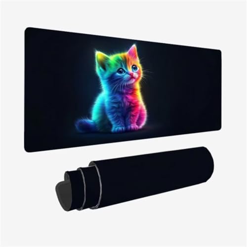 Gaming Mauspad XXL 1000 x 500 mm, Farbe Mousepad Katze Muster Design mit Rutschfeste Gummibasis, Groß Mousepad Gaming Zubehör für Verbessert Präzision und Geschwindigkeix, Geschenke für Frauen,Model82 Gaming Mauspad XXL 1000 x 500 mm, Farbe Mousepad Katze Muster Design mit Rutschfeste Gummibasis, Groß Mousepad Gaming Zubehör für Verbessert Präzision und Geschwindigkeix, Geschenke für Frauen,Model82 von Zhxizscc