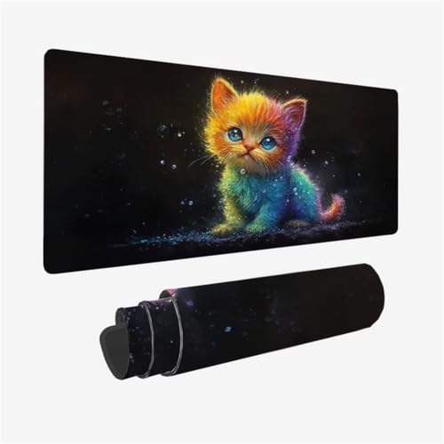 Gaming Mauspad XXL 1000 x 500 mm, Farbe Mousepad Katze Muster mit rutschfeste Gummibasis, Großes Mousepad Gaming Zubehör für Verbessert Präzision und Geschwindigkeix, Geschenke für Frauen,Model208 Gaming Mauspad XXL 1000 x 500 mm, Farbe Mousepad Katze Muster mit rutschfeste Gummibasis, Großes Mousepad Gaming Zubehör für Verbessert Präzision und Geschwindigkeix, Geschenke für Frauen,Model208 von Zhxizscc