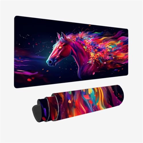 Gaming Mauspad XXL 1200 x 600 mm, Blume Mousepad Pferd Muster Design mit Rutschfeste Gummibasis, Groß Mousepad Gaming Zubehör für Verbessert Präzision und Geschwindigkeix, Geschenke für Frauen,Model22 Gaming Mauspad XXL 1200 x 600 mm, Blume Mousepad Pferd Muster Design mit Rutschfeste Gummibasis, Groß Mousepad Gaming Zubehör für Verbessert Präzision und Geschwindigkeix, Geschenke für Frauen,Model22 von Zhxizscc