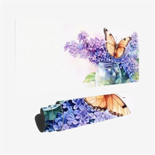Gaming Mauspad XXL 1200 x 600 mm, Lavendel Mousepad Schmetterling Muster mit Rutschfeste Gummibasis, Mousepad Gaming Zubehör für Verbessert Präzision und Geschwindigkeix, Geschenke für Frauen,Model292 Gaming Mauspad XXL 1200 x 600 mm, Lavendel Mousepad Schmetterling Muster mit Rutschfeste Gummibasis, Mousepad Gaming Zubehör für Verbessert Präzision und Geschwindigkeix, Geschenke für Frauen,Model292 von Zhxizscc