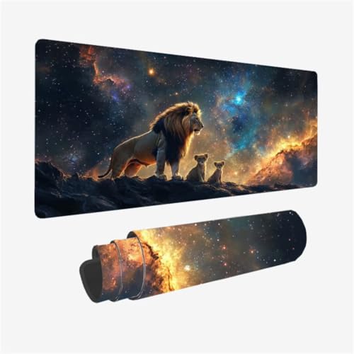 Gaming Mauspad XXL 1200 x 600 mm, Sternenhimmel Mousepad LöWe Muster mit Rutschfeste Gummibasis, Groß Mousepad Gaming Zubehör für Verbessert Präzision und Geschwindigkeix, Geschenke für Frauen,Model94 Gaming Mauspad XXL 1200 x 600 mm, Sternenhimmel Mousepad LöWe Muster mit Rutschfeste Gummibasis, Groß Mousepad Gaming Zubehör für Verbessert Präzision und Geschwindigkeix, Geschenke für Frauen,Model94 von Zhxizscc