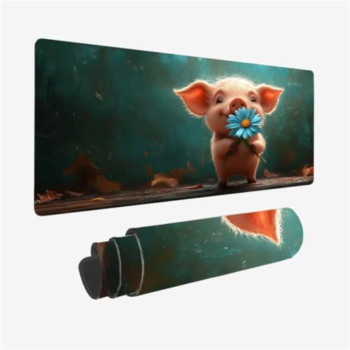 Gaming Mauspad XXL 1500 x 800 mm, Blume Mousepad Schwein Muster mit rutschfeste Gummibasis, Großes Mousepad Gaming Zubehör für Verbessert Präzision und Geschwindigkeix, Geschenke für Frauen,Model148 Gaming Mauspad XXL 1500 x 800 mm, Blume Mousepad Schwein Muster mit rutschfeste Gummibasis, Großes Mousepad Gaming Zubehör für Verbessert Präzision und Geschwindigkeix, Geschenke für Frauen,Model148 von Zhxizscc