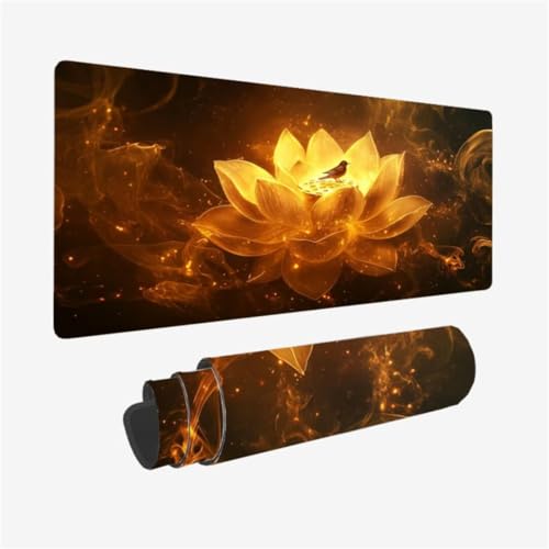 Gaming Mauspad XXL 1500 x 800 mm, Fantasie Mousepad Lotus Muster mit rutschfeste Gummibasis, Großes Mousepad Gaming Zubehör für Verbessert Präzision und Geschwindigkeix, Geschenke für Frauen,Model103 Gaming Mauspad XXL 1500 x 800 mm, Fantasie Mousepad Lotus Muster mit rutschfeste Gummibasis, Großes Mousepad Gaming Zubehör für Verbessert Präzision und Geschwindigkeix, Geschenke für Frauen,Model103 von Zhxizscc