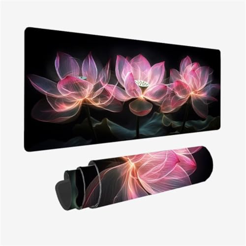 Gaming Mauspad XXL 1500 x 800 mm, Fantasie Mousepad Lotus Muster mit rutschfeste Gummibasis, Großes Mousepad Gaming Zubehör für Verbessert Präzision und Geschwindigkeix, Geschenke für Frauen,Model253 Gaming Mauspad XXL 1500 x 800 mm, Fantasie Mousepad Lotus Muster mit rutschfeste Gummibasis, Großes Mousepad Gaming Zubehör für Verbessert Präzision und Geschwindigkeix, Geschenke für Frauen,Model253 von Zhxizscc