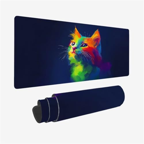 Gaming Mauspad XXL 1500 x 800 mm, Farbe Mousepad Katze Muster Design mit Rutschfeste Gummibasis, Groß Mousepad Gaming Zubehör für Verbessert Präzision und Geschwindigkeix, Geschenke für Frauen,Model73 Gaming Mauspad XXL 1500 x 800 mm, Farbe Mousepad Katze Muster Design mit Rutschfeste Gummibasis, Groß Mousepad Gaming Zubehör für Verbessert Präzision und Geschwindigkeix, Geschenke für Frauen,Model73 von Zhxizscc