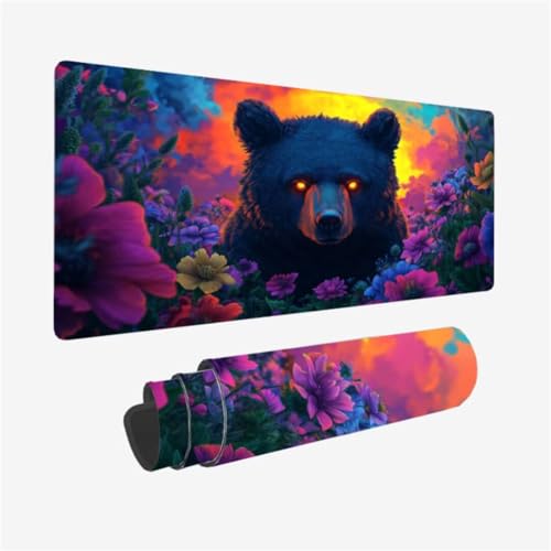 Gaming Mauspad XXL 1600 x 800 mm, Blume Mousepad Braunbär Muster mit rutschfeste Gummibasis, Großes Mousepad Gaming Zubehör für Verbessert Präzision und Geschwindigkeix, Geschenke für Frauen,Model40 Gaming Mauspad XXL 1600 x 800 mm, Blume Mousepad Braunbär Muster mit rutschfeste Gummibasis, Großes Mousepad Gaming Zubehör für Verbessert Präzision und Geschwindigkeix, Geschenke für Frauen,Model40 von Zhxizscc