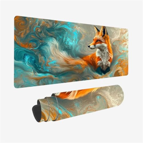 Gaming Mauspad XXL 1600 x 800 mm, Fantasie Mousepad Fuchs Muster mit rutschfeste Gummibasis, Großes Mousepad Gaming Zubehör für Verbessert Präzision und Geschwindigkeix, Geschenke für Frauen,Model25 Gaming Mauspad XXL 1600 x 800 mm, Fantasie Mousepad Fuchs Muster mit rutschfeste Gummibasis, Großes Mousepad Gaming Zubehör für Verbessert Präzision und Geschwindigkeix, Geschenke für Frauen,Model25 von Zhxizscc