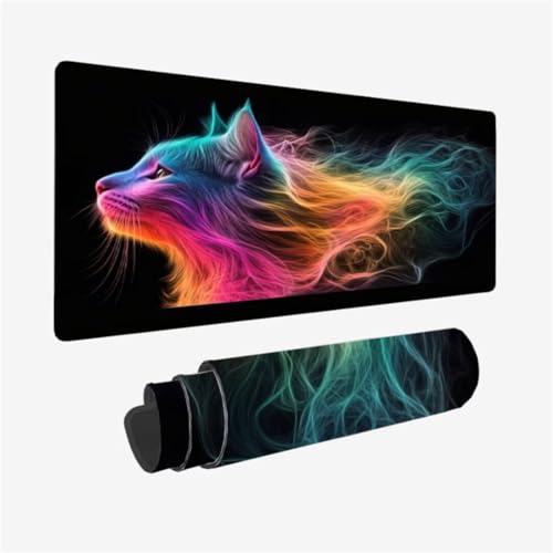 Gaming Mauspad XXL 1600 x 800 mm, Fantasie Mousepad Katze Muster mit rutschfeste Gummibasis, Großes Mousepad Gaming Zubehör für Verbessert Präzision und Geschwindigkeix, Geschenke für Frauen,Model58 Gaming Mauspad XXL 1600 x 800 mm, Fantasie Mousepad Katze Muster mit rutschfeste Gummibasis, Großes Mousepad Gaming Zubehör für Verbessert Präzision und Geschwindigkeix, Geschenke für Frauen,Model58 von Zhxizscc