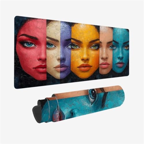 Gaming Mauspad XXL 1600 x 800 mm, Farbe Mousepad Frau Muster Design mit Rutschfeste Gummibasis, Groß Mousepad Gaming Zubehör für Verbessert Präzision und Geschwindigkeix, Geschenke für Frauen,Model166 Gaming Mauspad XXL 1600 x 800 mm, Farbe Mousepad Frau Muster Design mit Rutschfeste Gummibasis, Groß Mousepad Gaming Zubehör für Verbessert Präzision und Geschwindigkeix, Geschenke für Frauen,Model166 von Zhxizscc