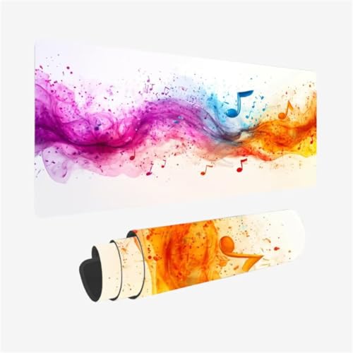 Gaming Mauspad XXL 1600 x 800 mm, Farbe Mousepad Musiknoten Muster mit rutschfeste Gummibasis, Groß Mousepad Gaming Zubehör für Verbessert Präzision und Geschwindigkeix, Geschenke für Frauen,Model172 Gaming Mauspad XXL 1600 x 800 mm, Farbe Mousepad Musiknoten Muster mit rutschfeste Gummibasis, Groß Mousepad Gaming Zubehör für Verbessert Präzision und Geschwindigkeix, Geschenke für Frauen,Model172 von Zhxizscc