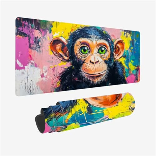 Gaming Mauspad XXL 1600 x 800 mm, Farbe Mousepad Schimpansen Muster mit rutschfeste Gummibasis, Groß Mousepad Gaming Zubehör für Verbessert Präzision und Geschwindigkeix, Geschenke für Frauen,Model67 Gaming Mauspad XXL 1600 x 800 mm, Farbe Mousepad Schimpansen Muster mit rutschfeste Gummibasis, Groß Mousepad Gaming Zubehör für Verbessert Präzision und Geschwindigkeix, Geschenke für Frauen,Model67 von Zhxizscc