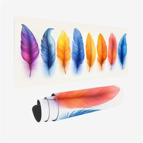 Gaming Mauspad XXL 1600 x 800 mm, Kunst Mousepad Feder Muster mit rutschfeste Gummibasis, Großes Mousepad Gaming Zubehör für Verbessert Präzision und Geschwindigkeix, Geschenke für Frauen,Model352 Gaming Mauspad XXL 1600 x 800 mm, Kunst Mousepad Feder Muster mit rutschfeste Gummibasis, Großes Mousepad Gaming Zubehör für Verbessert Präzision und Geschwindigkeix, Geschenke für Frauen,Model352 von Zhxizscc